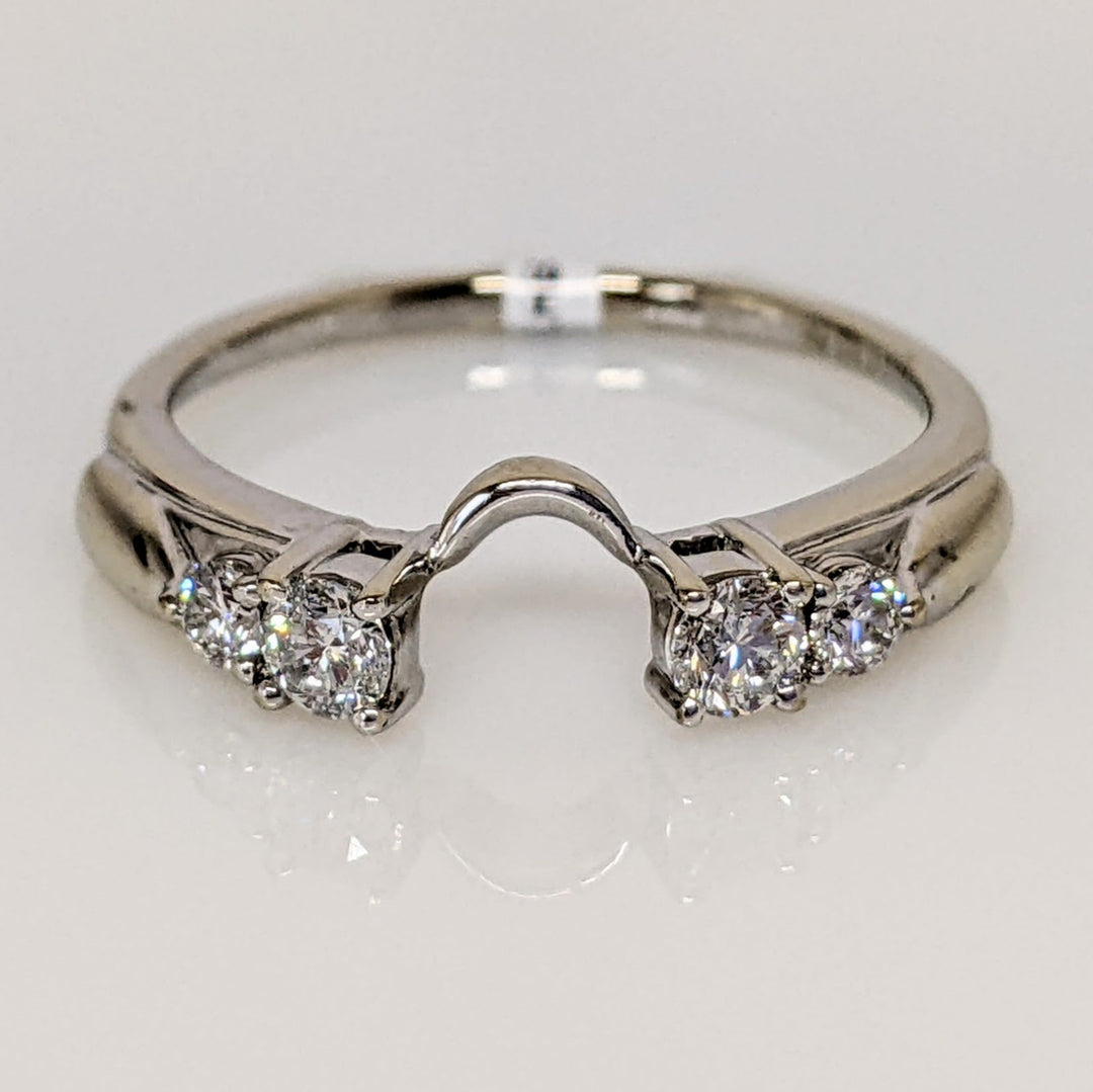 14K WHITE .30 CARAT TOTAL WEIGHT SI1 G DIAMOND ROUND (4) ESTATE WRAP 2.0 GRAMS