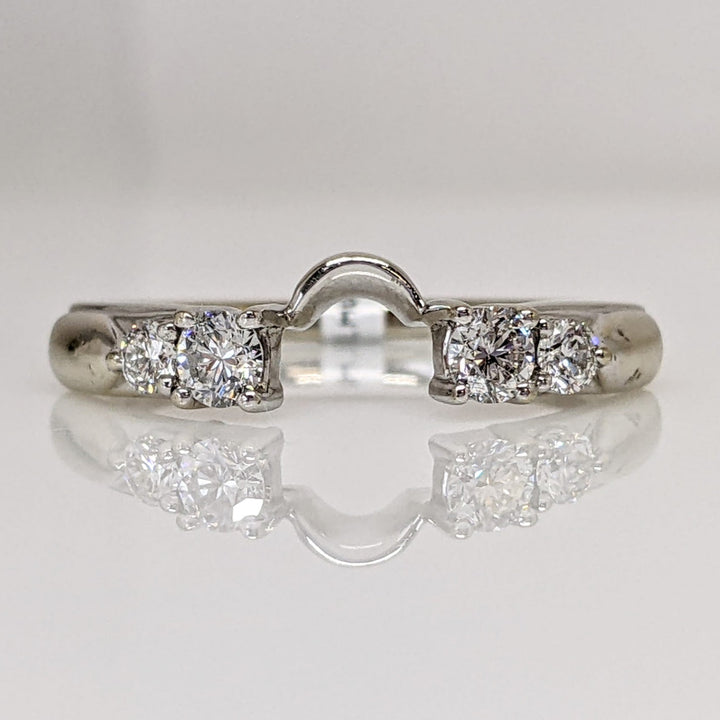 14K WHITE .30 CARAT TOTAL WEIGHT SI1 G DIAMOND ROUND (4) ESTATE WRAP 2.0 GRAMS