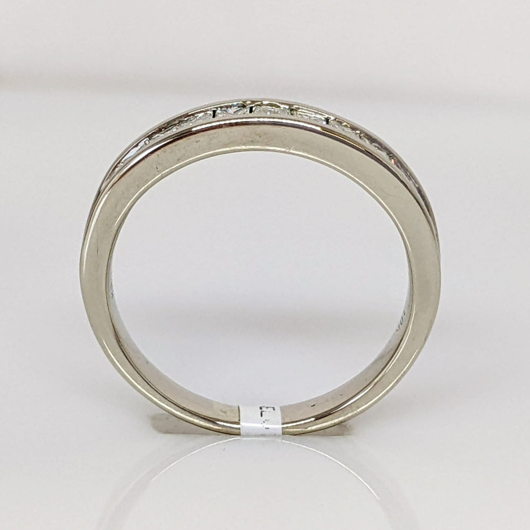 10K WHITE .44 CARAT TOTAL WEIGHT I1 G DIAMOND PRINCESS CUT (11) ESTATE CHANNEL SET BAND 2.3 GRAMS