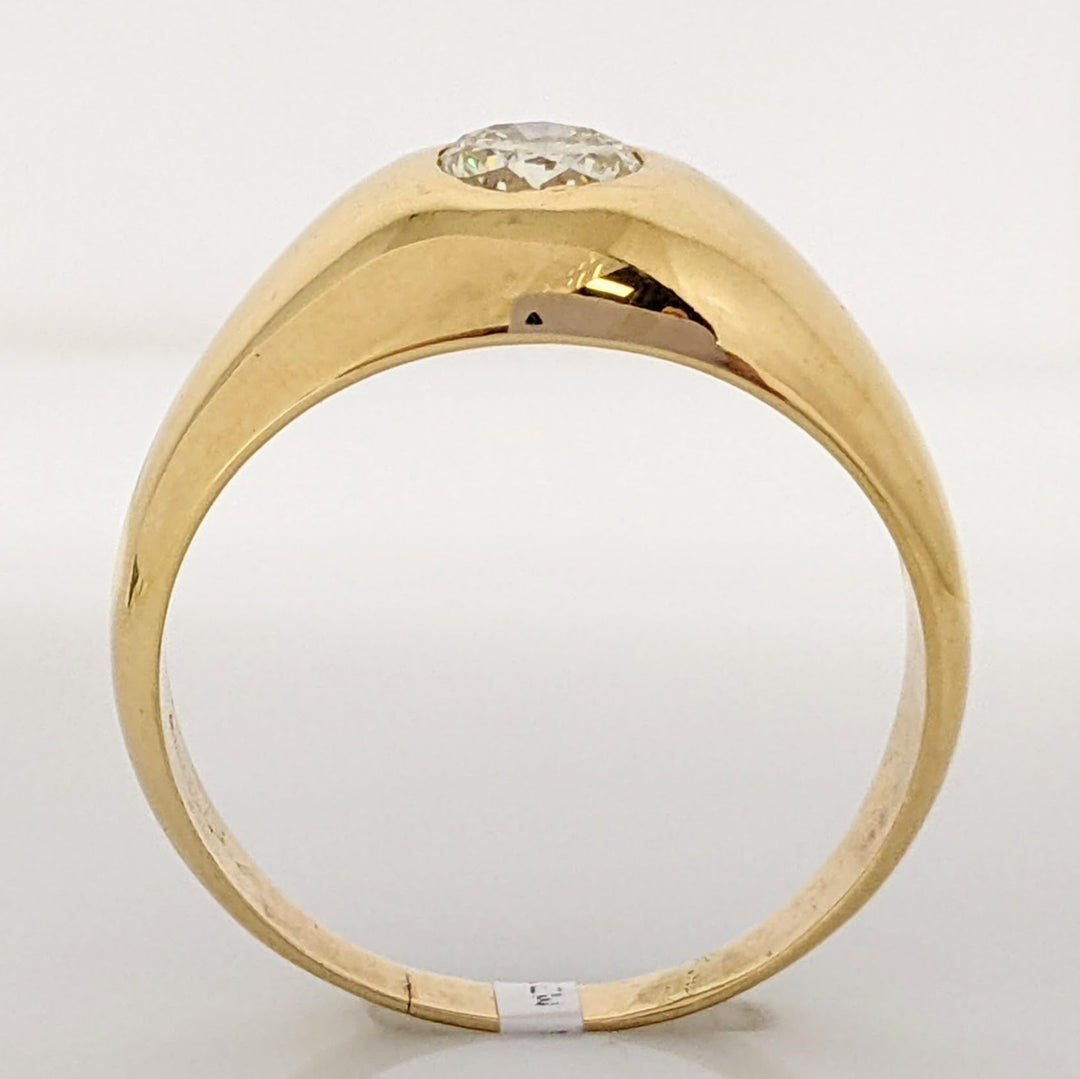 14K .72 CARAT TOTAL I1 K DIAMOND ROUND ESTATE BEZEL RING 5.4 GRAMS