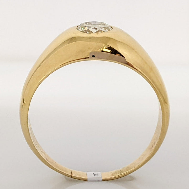 14K .72 CARAT TOTAL I1 K DIAMOND ROUND ESTATE BEZEL RING 5.4 GRAMS