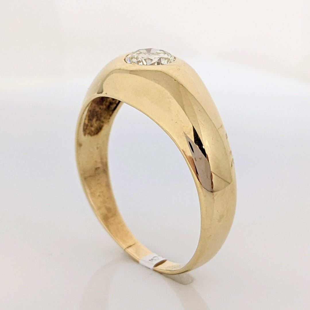 14K .72 CARAT TOTAL I1 K DIAMOND ROUND ESTATE BEZEL RING 5.4 GRAMS
