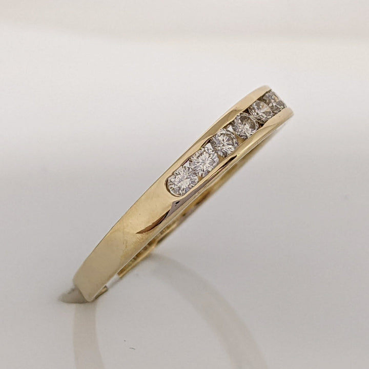 14K .44 CARAT TOTAL WEIGHT SI1 I DIAMOND ROUND (11) ESTATE CHANNEL BAND 1.9 GRAMS