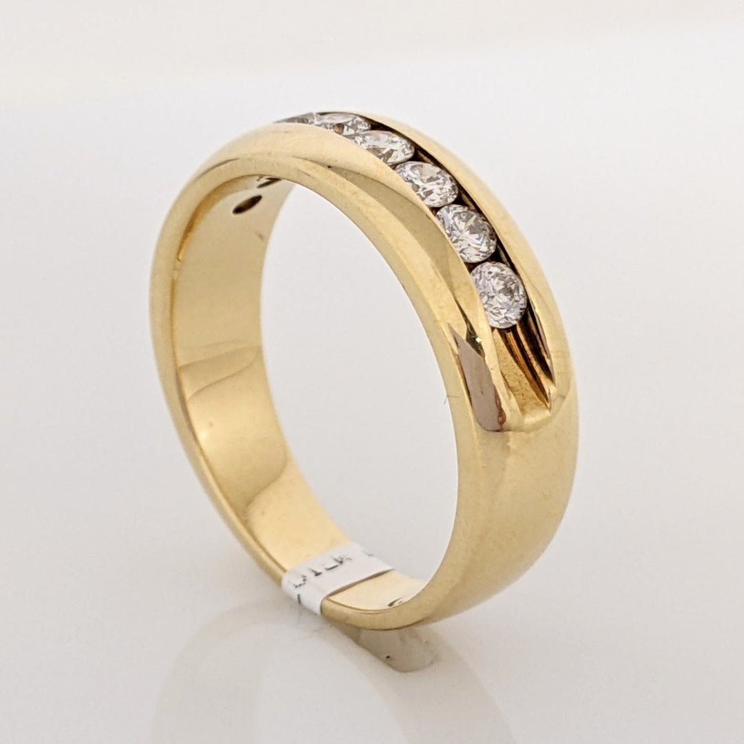 14K .48 CARAT TOTAL WEIGHT (8) ROUND DIAMOND ESTATE BAND 5.2 GRAMS