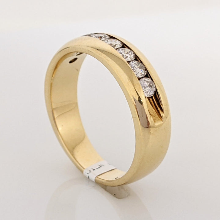 14K .48 CARAT TOTAL WEIGHT (8) ROUND DIAMOND ESTATE BAND 5.2 GRAMS