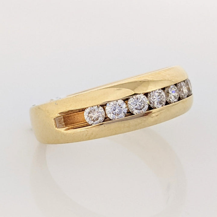 14K .48 CARAT TOTAL WEIGHT (8) ROUND DIAMOND ESTATE BAND 5.2 GRAMS