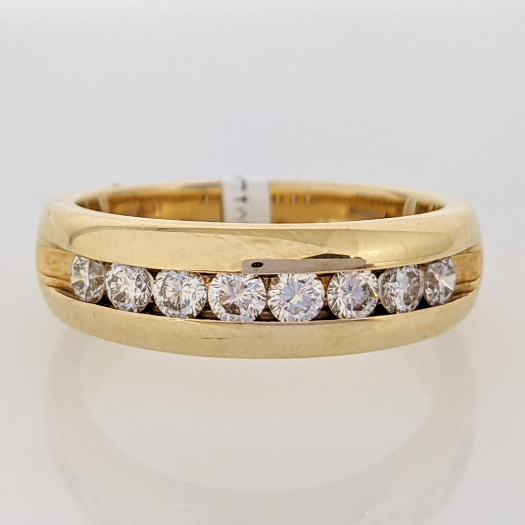 14K .48 CARAT TOTAL WEIGHT (8) ROUND DIAMOND ESTATE BAND 5.2 GRAMS