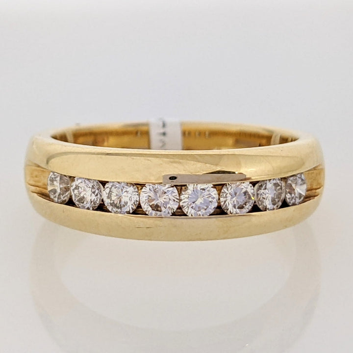 14K .48 CARAT TOTAL WEIGHT (8) ROUND DIAMOND ESTATE BAND 5.2 GRAMS