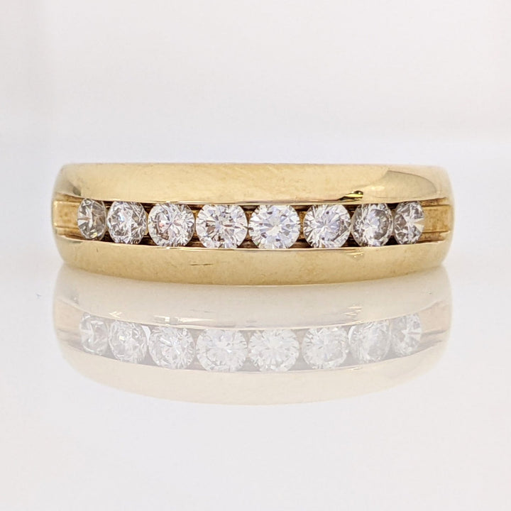 14K .48 CARAT TOTAL WEIGHT (8) ROUND DIAMOND ESTATE BAND 5.2 GRAMS