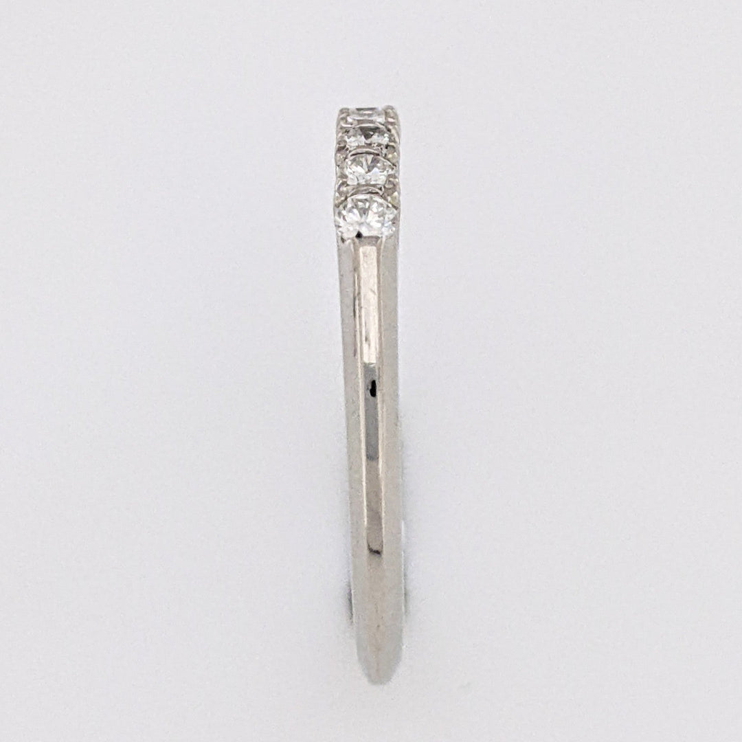 14K WHITE .20 CARAT TOTAL WEIGHT SI1 H DIAMOND ROUND (6) PRONG SET ESTATE BAND 2.0 GRAMS
