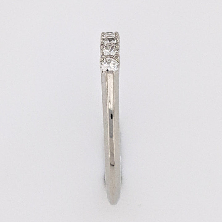 14K WHITE .20 CARAT TOTAL WEIGHT SI1 H DIAMOND ROUND (6) PRONG SET ESTATE BAND 2.0 GRAMS