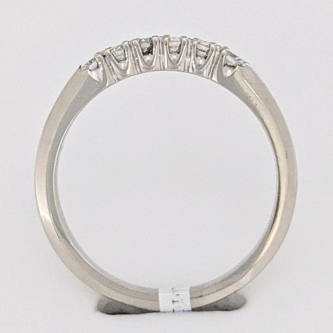 14K WHITE .20 CARAT TOTAL WEIGHT SI1 H DIAMOND ROUND (6) PRONG SET ESTATE BAND 2.0 GRAMS