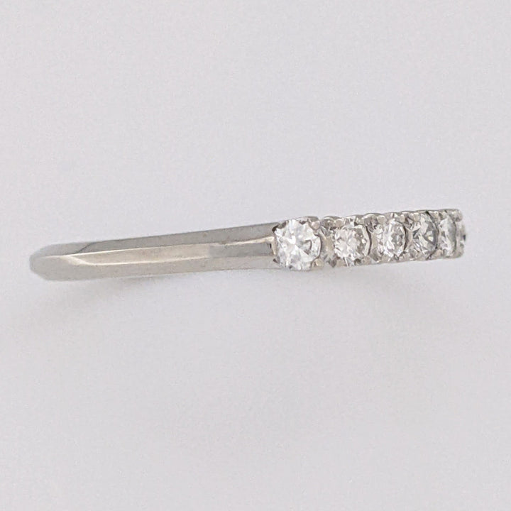 14K WHITE .20 CARAT TOTAL WEIGHT SI1 H DIAMOND ROUND (6) PRONG SET ESTATE BAND 2.0 GRAMS