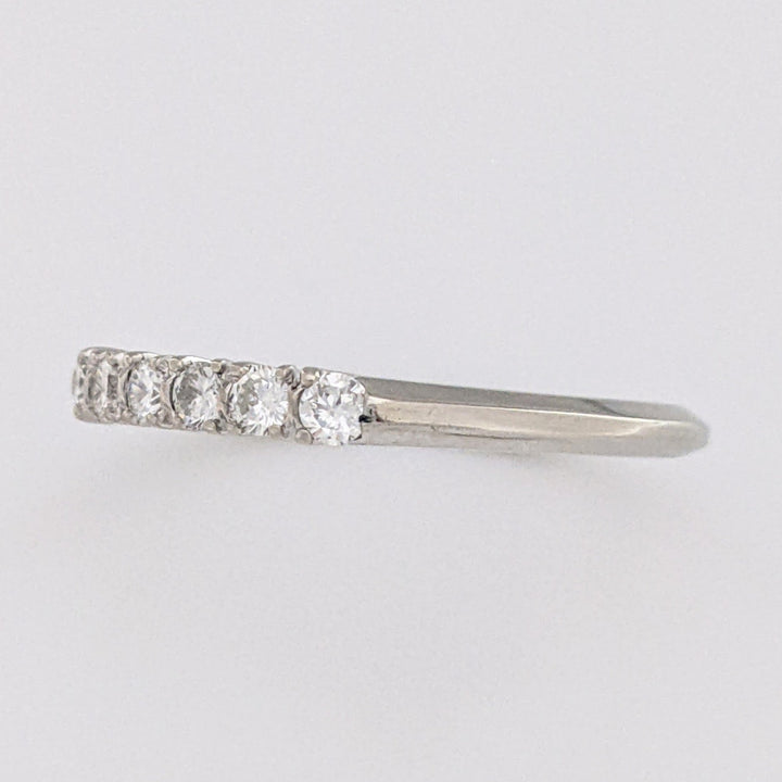 14K WHITE .20 CARAT TOTAL WEIGHT SI1 H DIAMOND ROUND (6) PRONG SET ESTATE BAND 2.0 GRAMS