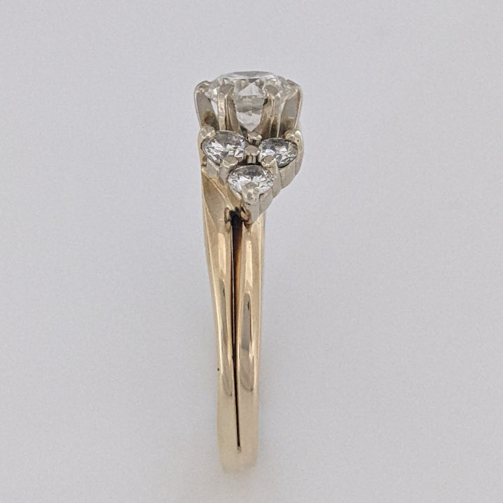 14K 1.09 CARAT TOTAL WEIGHT VS2 J DIAMOND ROUND (7) ESTATE RING/ WRAP 4.2 GRAMS