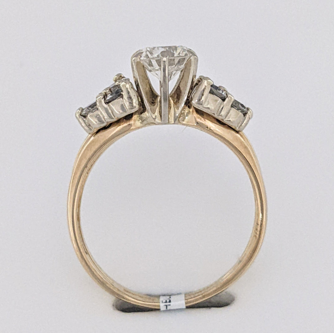 14K 1.09 CARAT TOTAL WEIGHT VS2 J DIAMOND ROUND (7) ESTATE RING/ WRAP 4.2 GRAMS