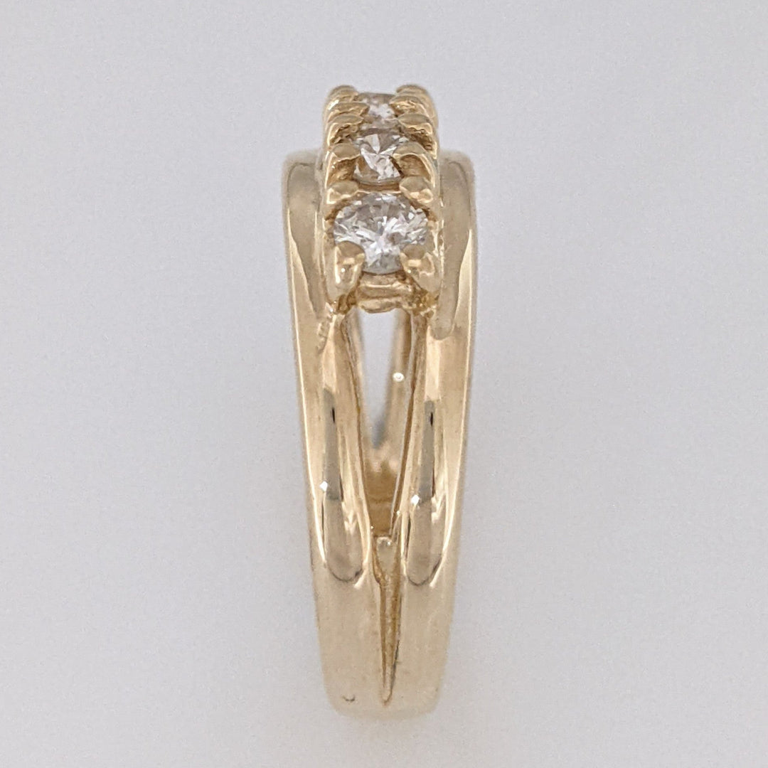 14K .50 CARAT TOTAL WEIGHT SI3-I1 H-I (6) ROUND DIAMOND ESTATE BAND 4.0 GRAMS