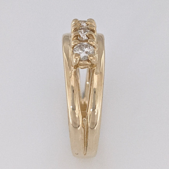 14K .50 CARAT TOTAL WEIGHT SI3-I1 H-I (6) ROUND DIAMOND ESTATE BAND 4.0 GRAMS
