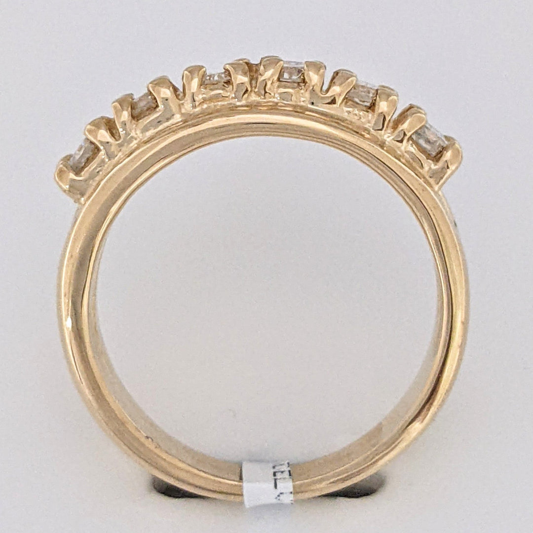 14K .50 CARAT TOTAL WEIGHT SI3-I1 H-I (6) ROUND DIAMOND ESTATE BAND 4.0 GRAMS