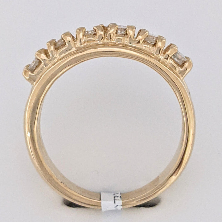 14K .50 CARAT TOTAL WEIGHT SI3-I1 H-I (6) ROUND DIAMOND ESTATE BAND 4.0 GRAMS
