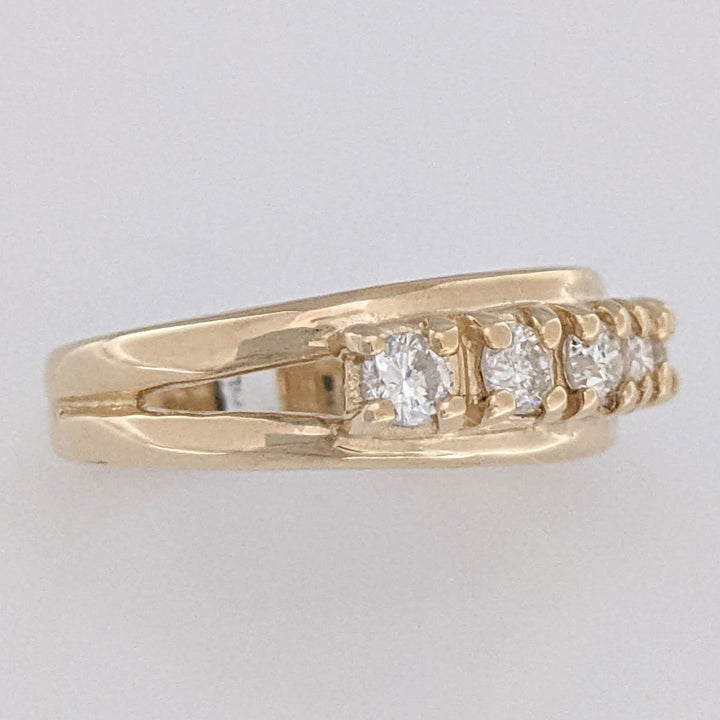14K .50 CARAT TOTAL WEIGHT SI3-I1 H-I (6) ROUND DIAMOND ESTATE BAND 4.0 GRAMS