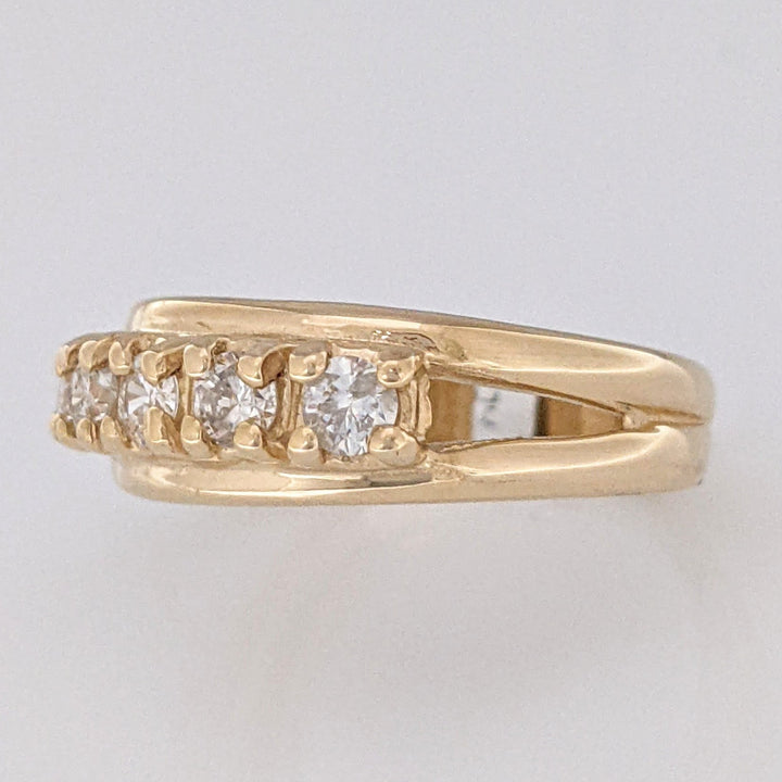 14K .50 CARAT TOTAL WEIGHT SI3-I1 H-I (6) ROUND DIAMOND ESTATE BAND 4.0 GRAMS