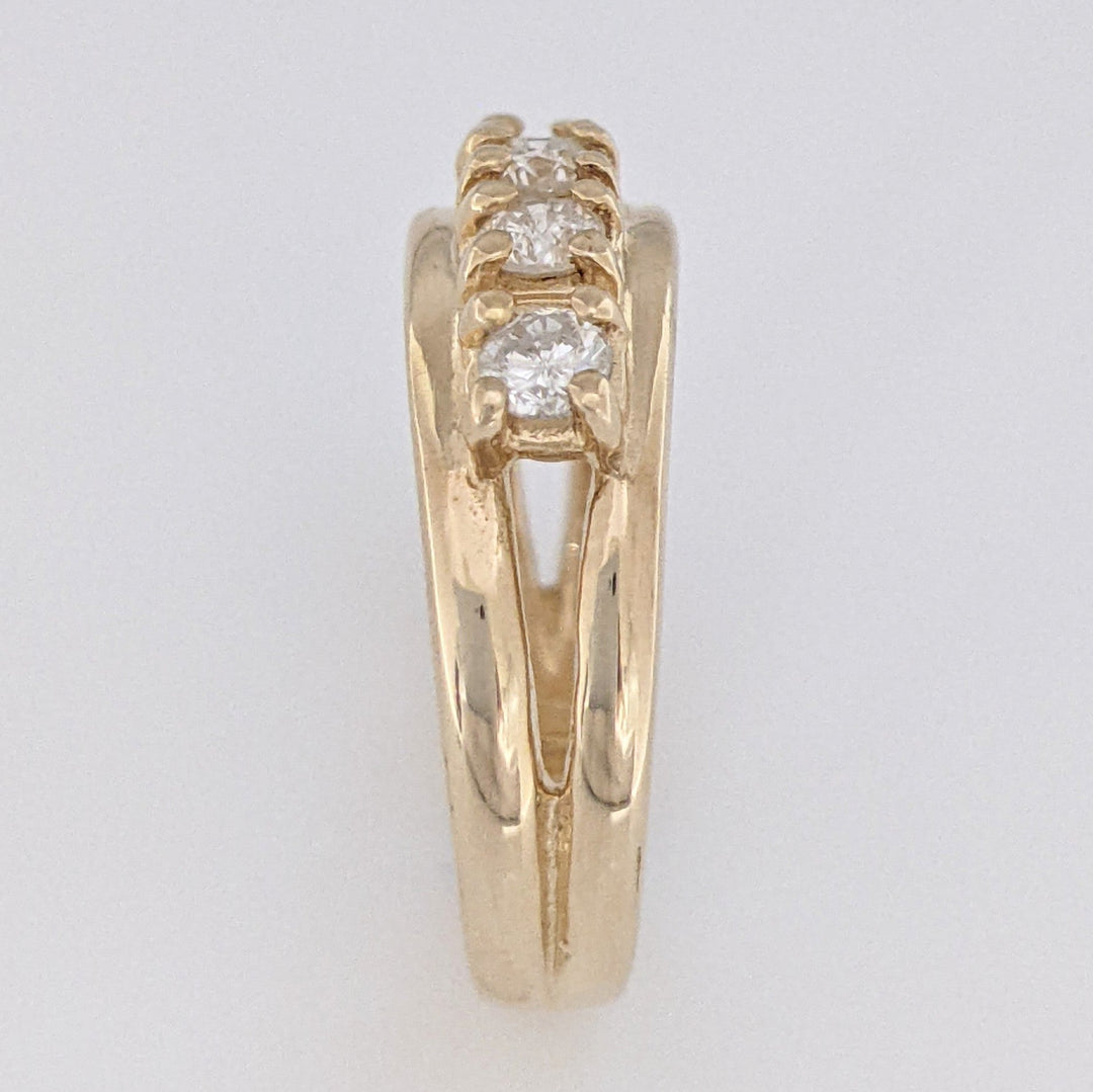 14K .50 CARAT TOTAL WEIGHT SI3-I1 H-I (6) ROUND DIAMOND ESTATE BAND 4.0 GRAMS