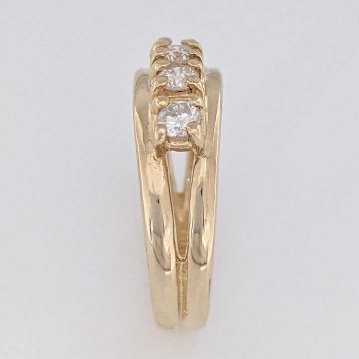 14K .50 CARAT TOTAL WEIGHT SI3-I1 H-I (6) ROUND DIAMOND ESTATE BAND 4.0 GRAMS