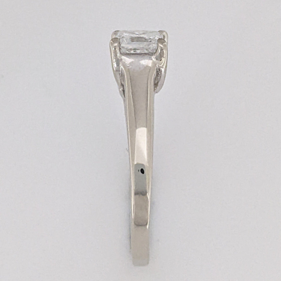 14K WHITE .59 CARAT TOTAL I1 F DIAMOND PRINCESS CUT ESTATE RING 2.2 GRAMS