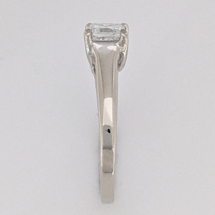 14K WHITE .59 CARAT TOTAL I1 F DIAMOND PRINCESS CUT ESTATE RING 2.2 GRAMS