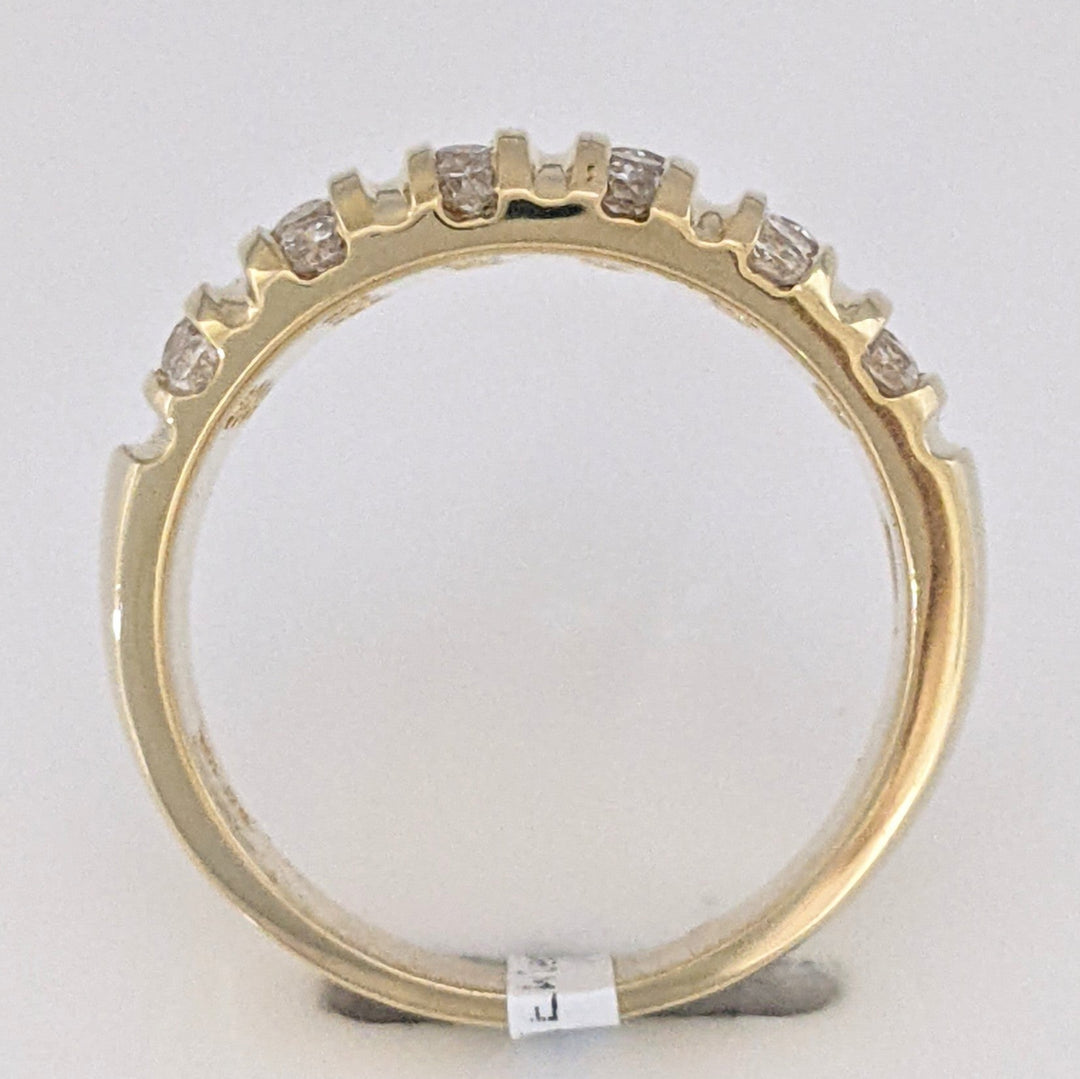 14K .65 CARAT TOTAL WEIGHT SI2 H-I DIAMOND ROUND (24) 6-ROW CHANNEL SET ESTATE BAND 6.3 GRAMS