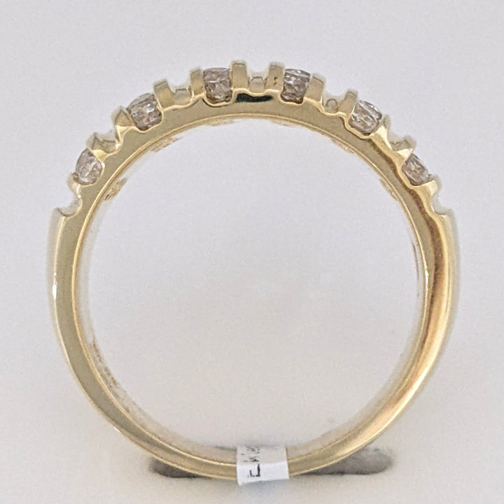 14K .65 CARAT TOTAL WEIGHT SI2 H-I DIAMOND ROUND (24) 6-ROW CHANNEL SET ESTATE BAND 6.3 GRAMS