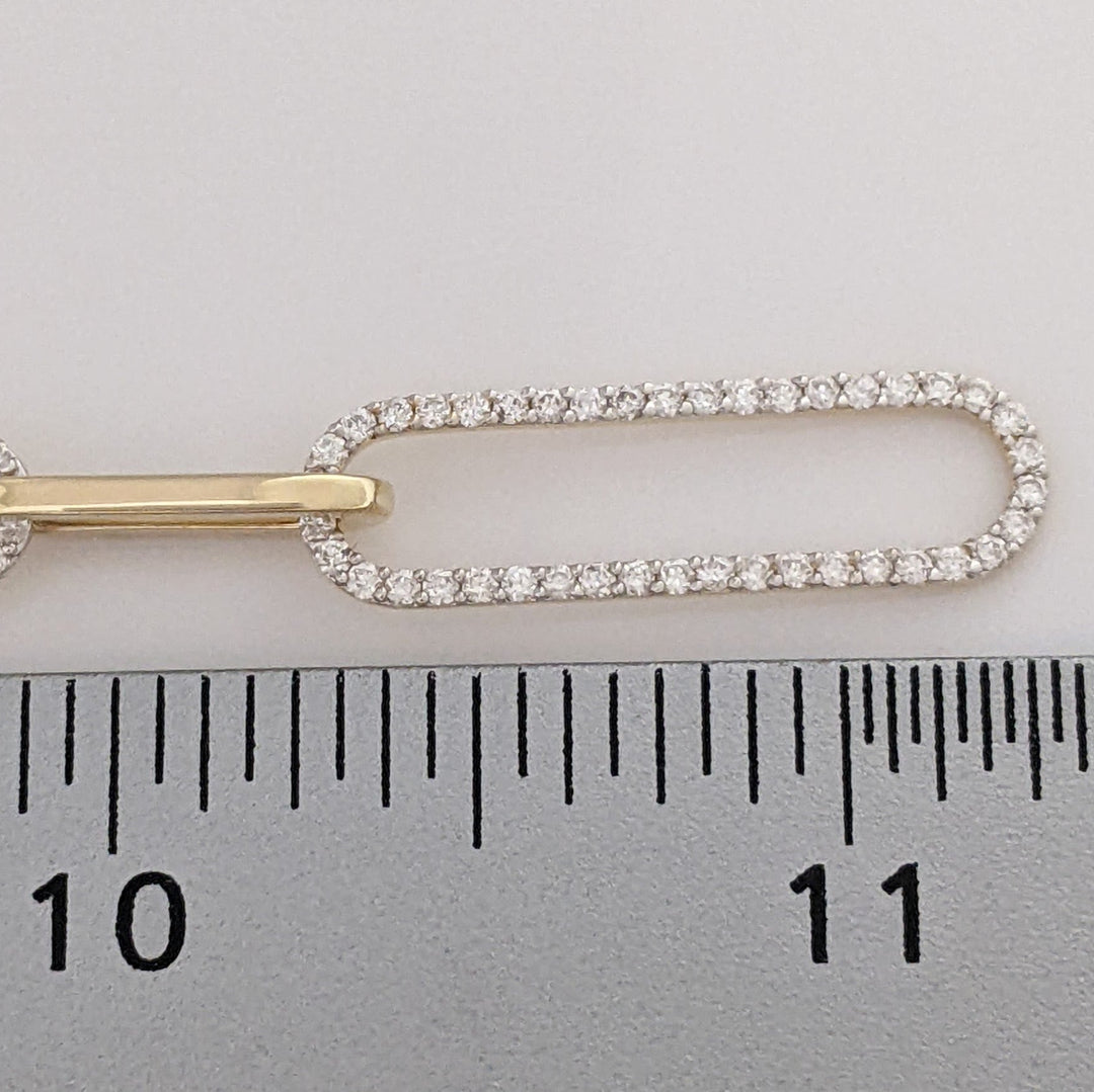 14K .69 CARAT TOTAL WEIGHT SI2-I1 H DIAMOND ROUND (138) PAPERCLIP ESTATE NECKLACE 9.8 GRAMS