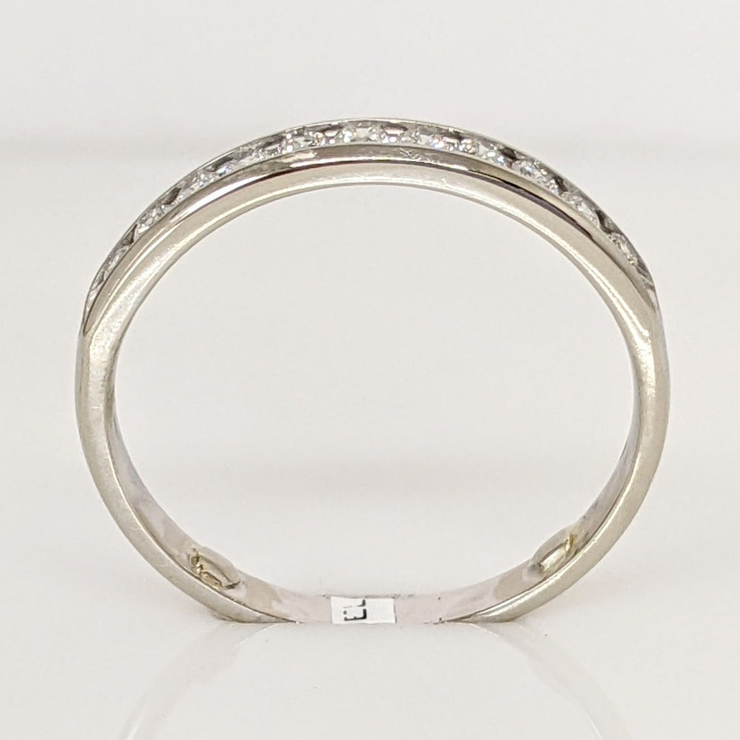 14K WHITE .33 CARAT TOTAL WEIGHT SI1 H DIAMOND ROUND (11) ESTATE CHANNEL SET BAND 2.2 GRAMS