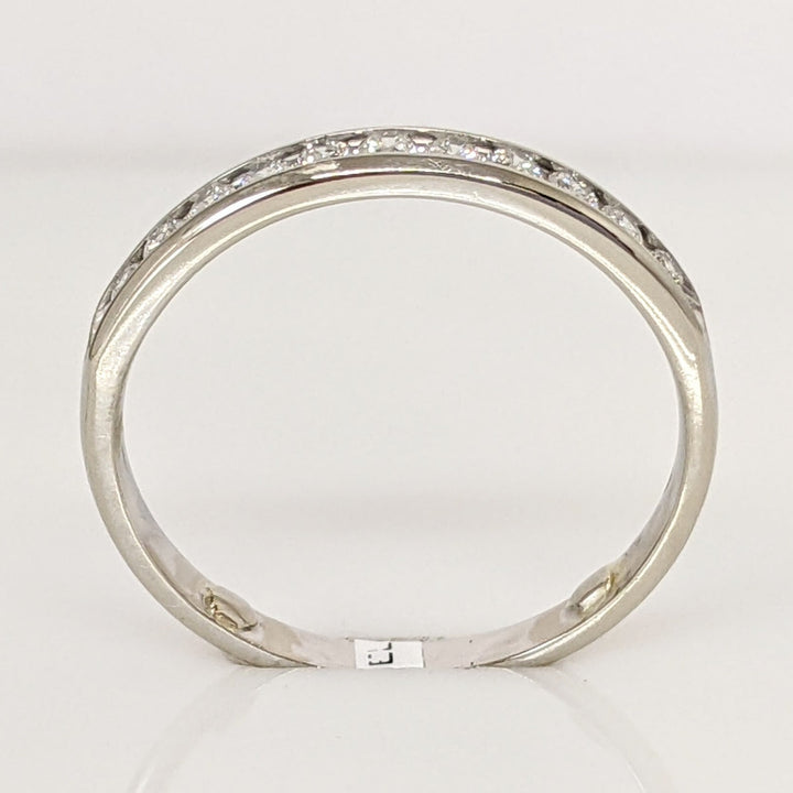 14K WHITE .33 CARAT TOTAL WEIGHT SI1 H DIAMOND ROUND (11) ESTATE CHANNEL SET BAND 2.2 GRAMS