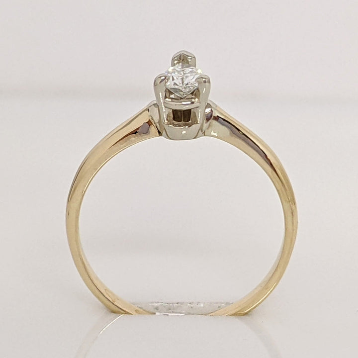 14K .25 CARAT TOTAL SI1 G DIAMOND PEAR ESTATE SOLITAIRE RING 1.8 GRAMS