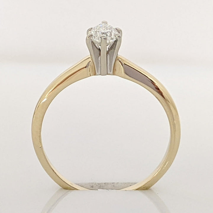 14K .38 CARAT TOTAL VS1 H DIAMOND PEAR ESTATE SOLITAIRE RING 2.0 GRAMS
