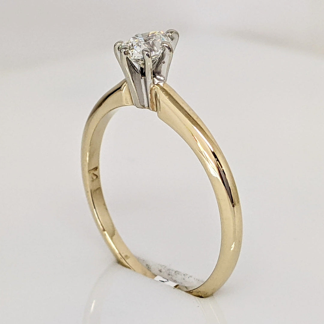 14K .38 CARAT TOTAL VS1 H DIAMOND PEAR ESTATE SOLITAIRE RING 2.0 GRAMS