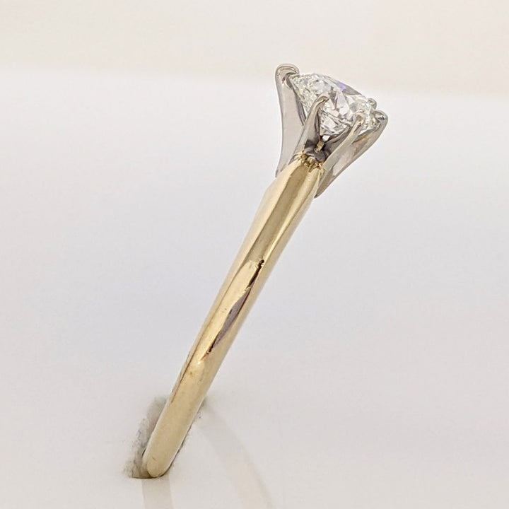 14K .38 CARAT TOTAL VS1 H DIAMOND PEAR ESTATE SOLITAIRE RING 2.0 GRAMS