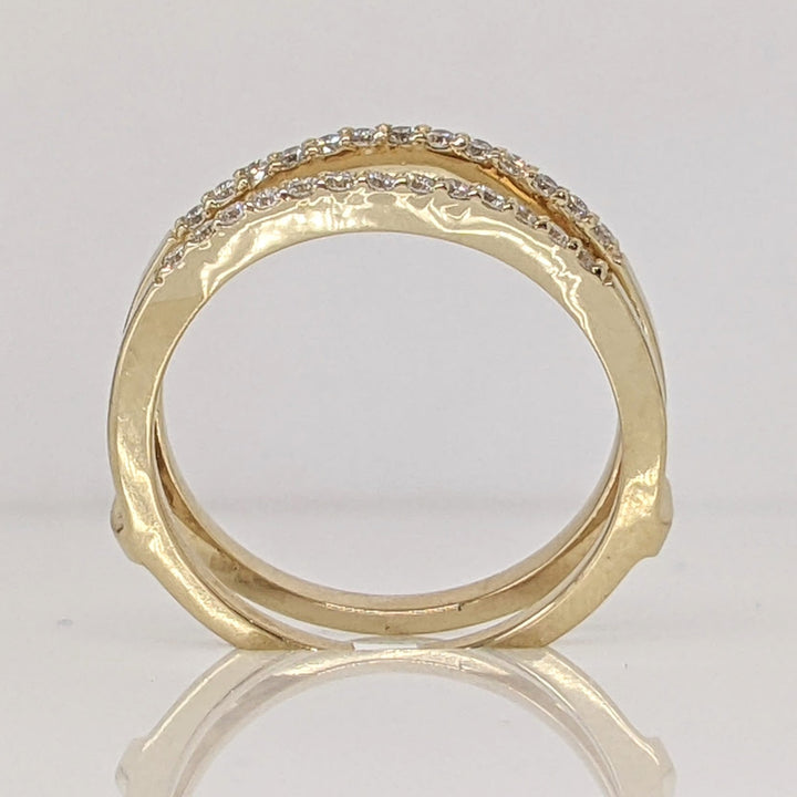 14K .26 CARAT TOTAL WEIGHT SI1 I DIAMOND ROUND (26) ESTATE RING JACKET 3.3 GRAMS