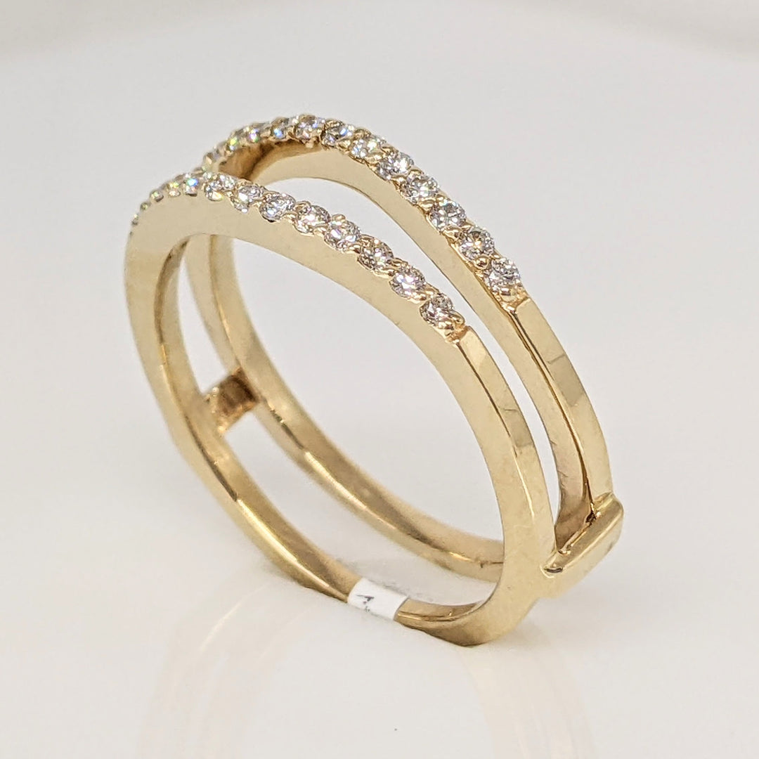 14K .26 CARAT TOTAL WEIGHT SI1 I DIAMOND ROUND (26) ESTATE RING JACKET 3.3 GRAMS