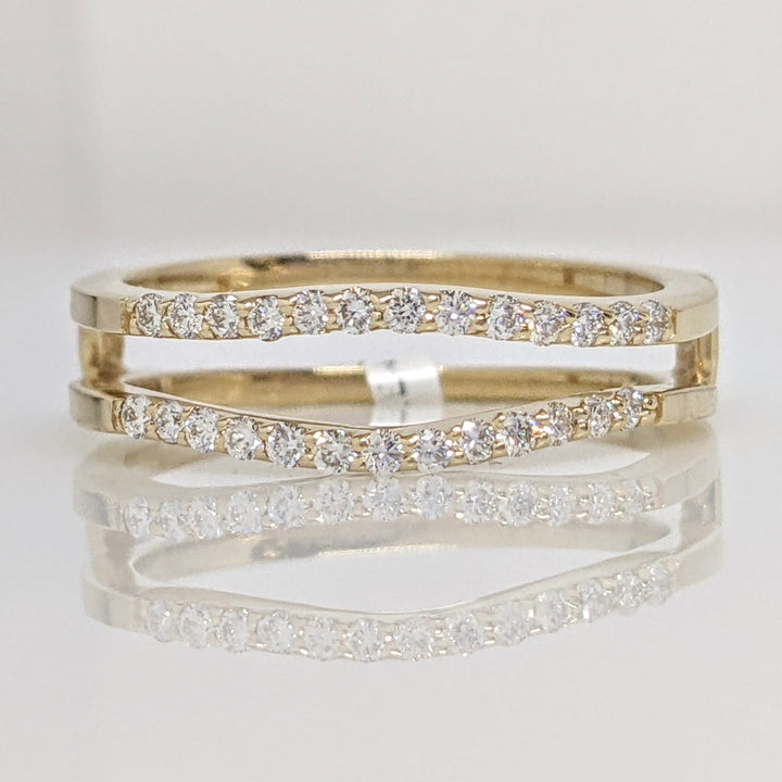 14K .26 CARAT TOTAL WEIGHT SI1 I DIAMOND ROUND (26) ESTATE RING JACKET 3.3 GRAMS