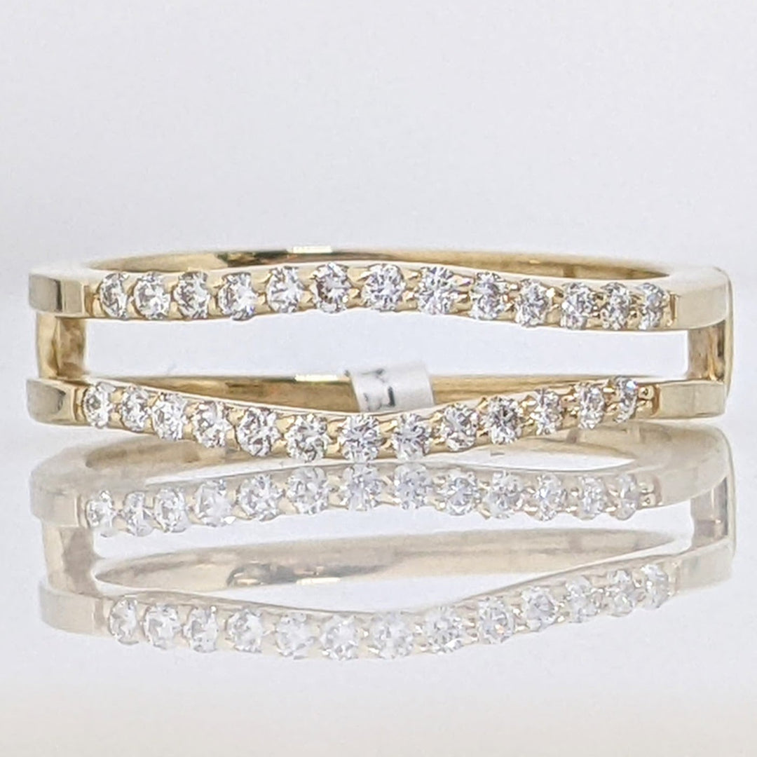 14K .26 CARAT TOTAL WEIGHT SI1 I DIAMOND ROUND (26) ESTATE RING JACKET 3.3 GRAMS