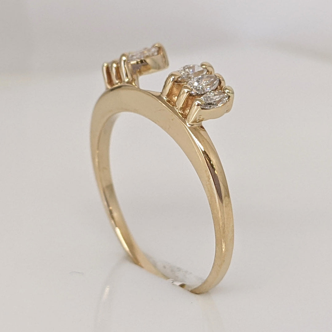 14K .36 CARAT TOTAL WEIGHT I1 I DIAMOND MARQUISE (6) ESTATE WRAP 2.7 GRAMS