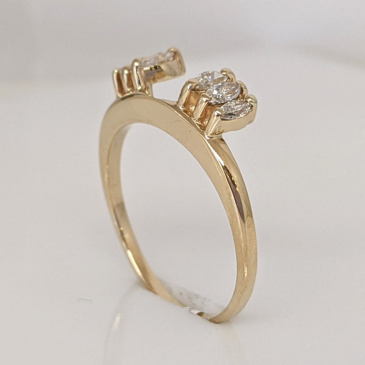 14K .36 CARAT TOTAL WEIGHT I1 I DIAMOND MARQUISE (6) ESTATE WRAP 2.7 GRAMS