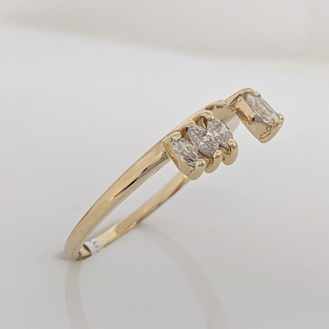 14K .36 CARAT TOTAL WEIGHT I1 I DIAMOND MARQUISE (6) ESTATE WRAP 2.7 GRAMS