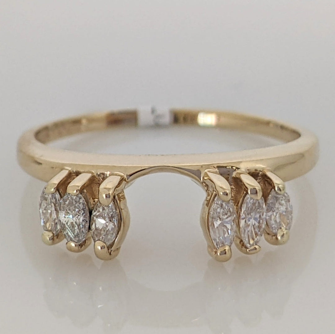 14K .36 CARAT TOTAL WEIGHT I1 I DIAMOND MARQUISE (6) ESTATE WRAP 2.7 GRAMS