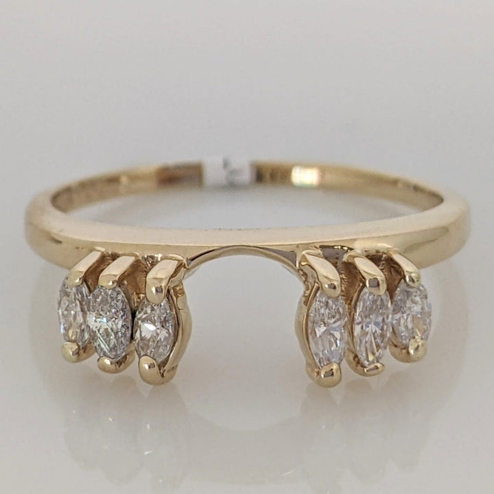 14K .36 CARAT TOTAL WEIGHT I1 I DIAMOND MARQUISE (6) ESTATE WRAP 2.7 GRAMS