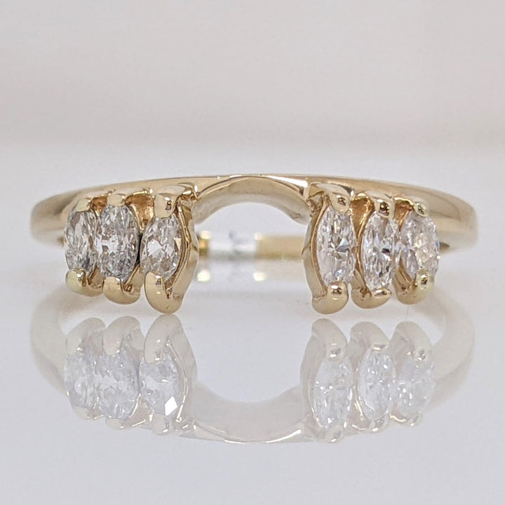 14K .36 CARAT TOTAL WEIGHT I1 I DIAMOND MARQUISE (6) ESTATE WRAP 2.7 GRAMS