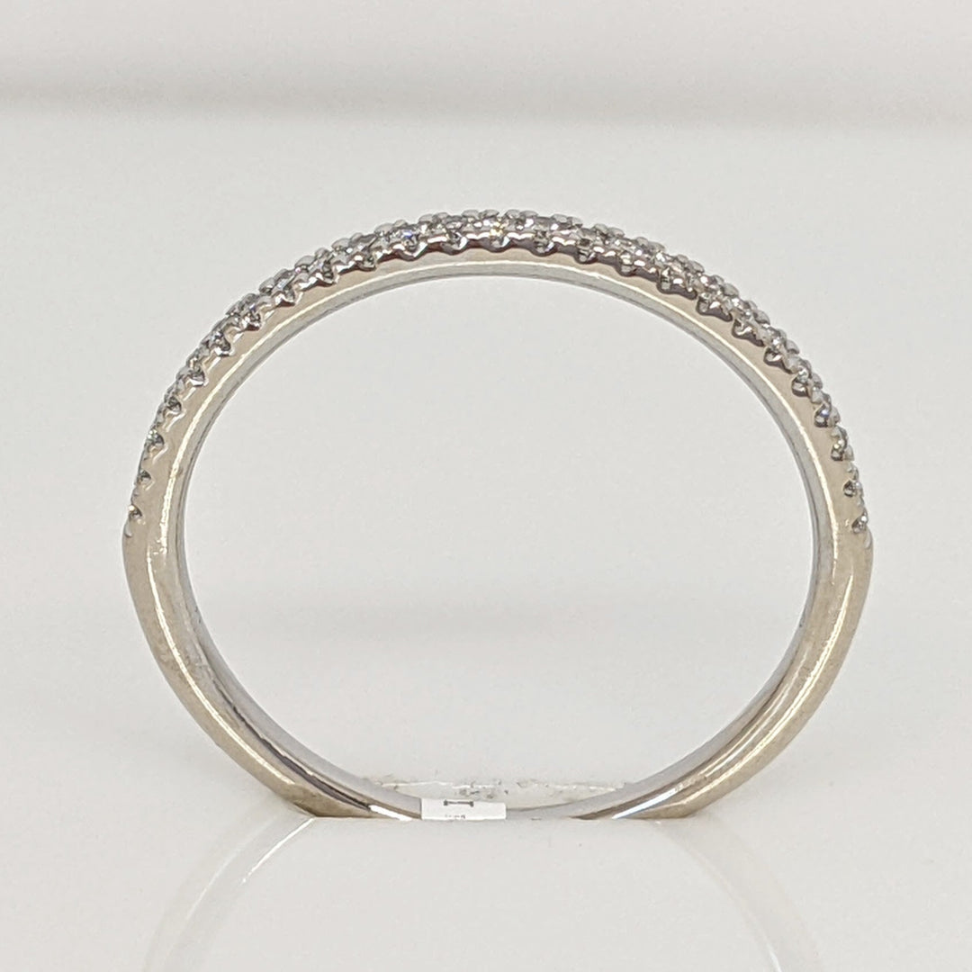 14K WHITE .13 CARAT TOTAL WEIGHT SI1 I DIAMOND ROUND (25) ESTATE PRONG BAND 1.4 GRAMS